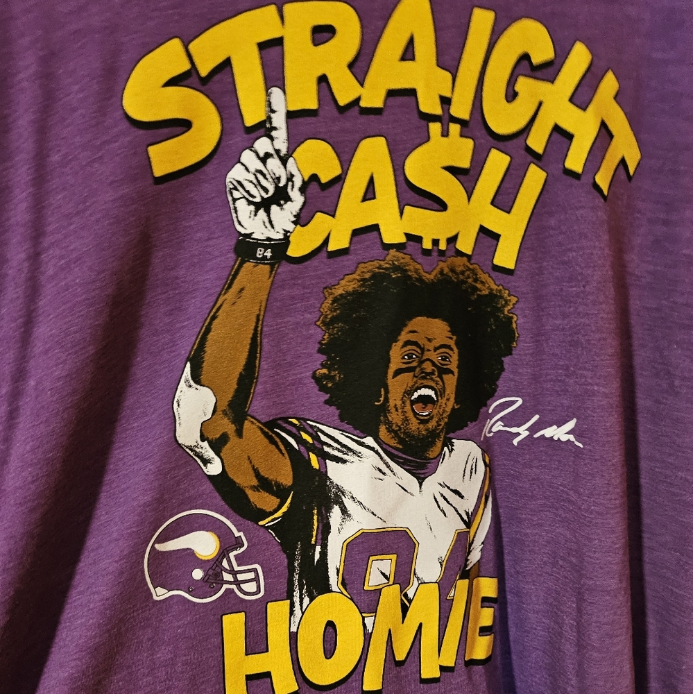 Randy Moss "Straight Cash Homie" Minnesota Vikings Mens XL By Homage